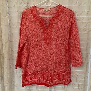 Rose & Thyme resort wear tunic top.